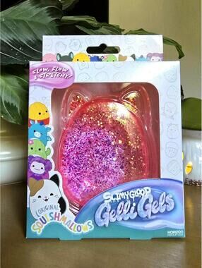 NIB Squishmallows Gelli Gels Glitter Squishy - Pink